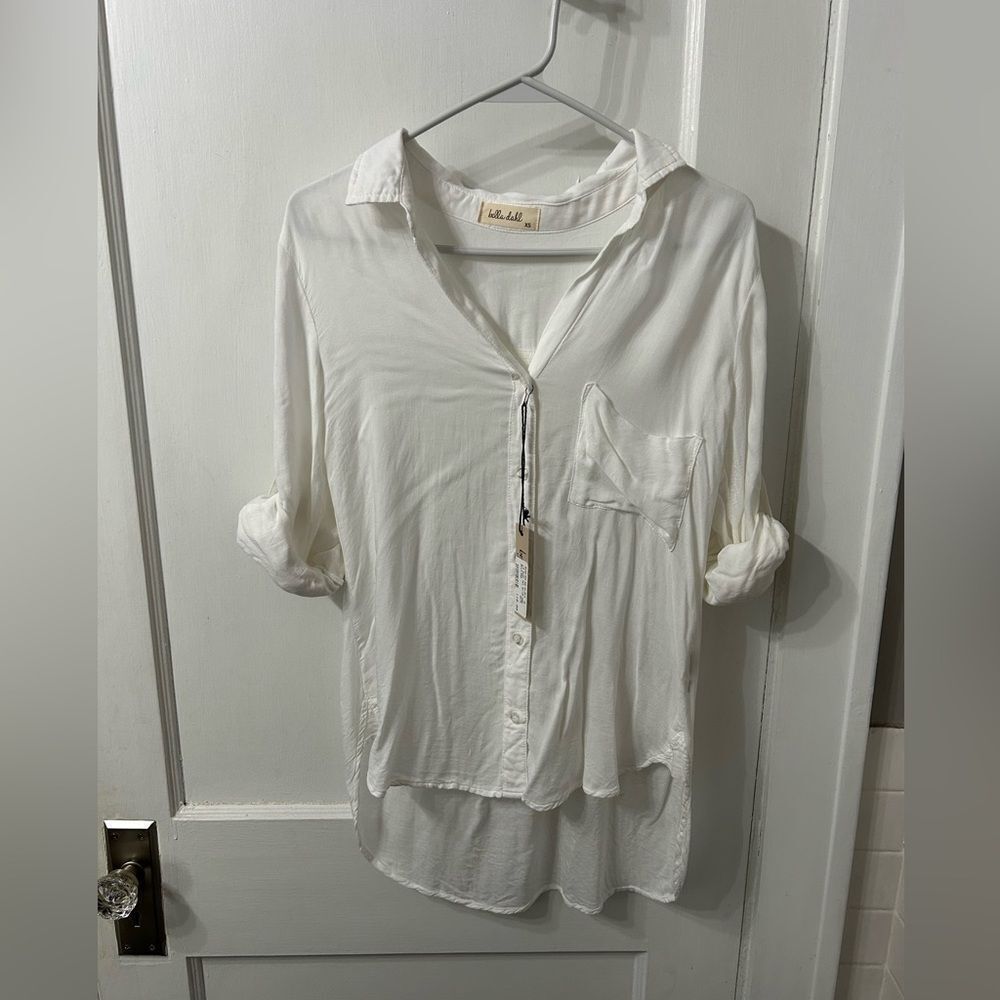Bella Dahl Cream Button-Down Shirt